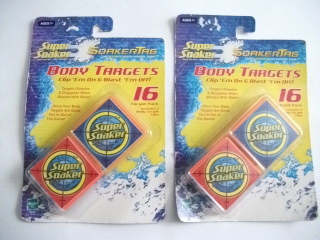 SUPER SOAKER SOAKER TAG BODY TARGETS- Lot of 2 packages Total 32 targets