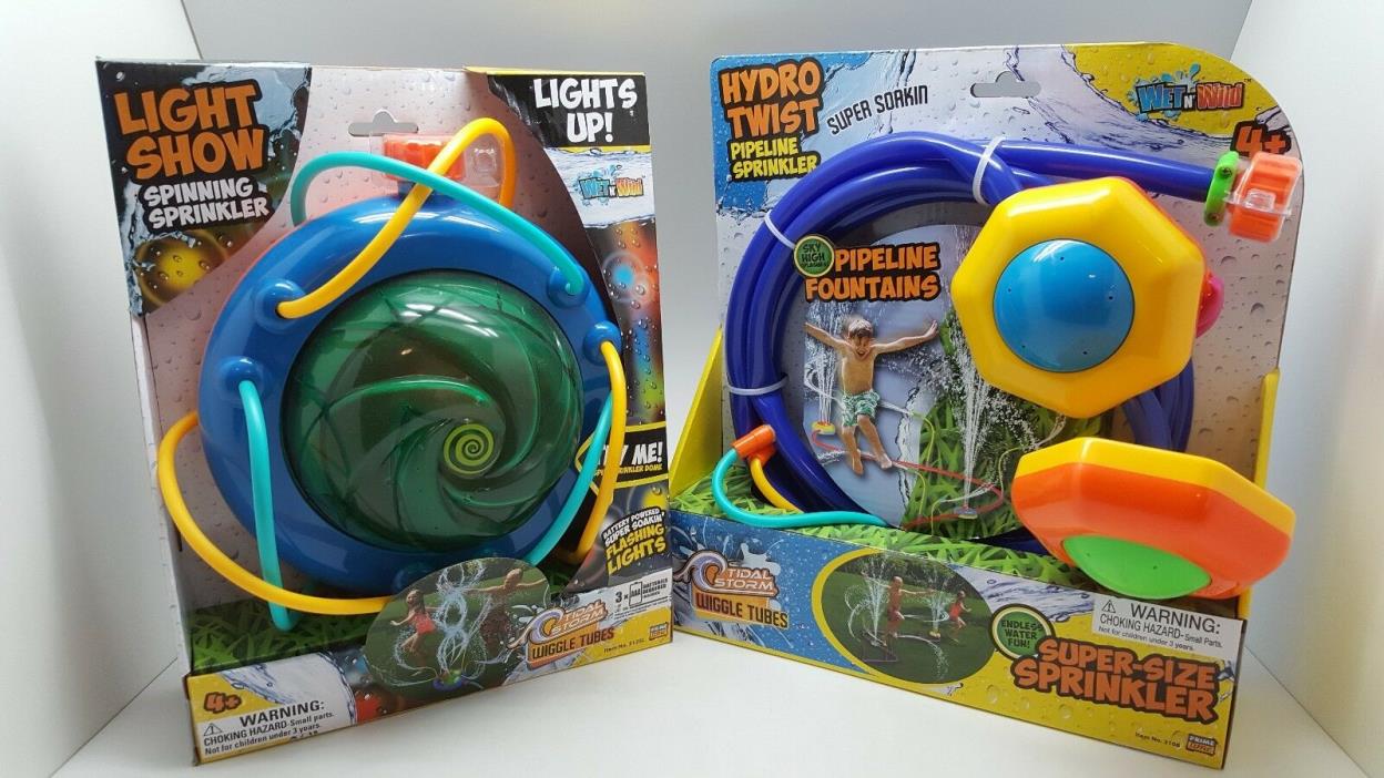 Hydro Twist Pipeline Sprinkler Light Show Water Toy Backyard Outdoor Fun Kid toy