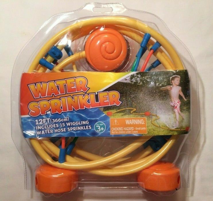 Wiggling Water Sprinkler Outside Yard Toy Hose 12' Spin & Spray NEW Kids
