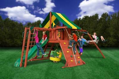 Sun Valley Playset w Monkey Bars, Deluxe Rope Ladder & Rock Wall [ID 89620]