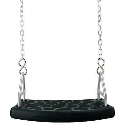 Swing Set Stuff Flat Swing Seat with Uncoated Chain Green