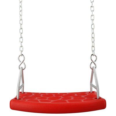 Swing Set Stuff Flat Swing Seat with Uncoated Chain Red