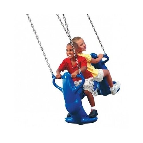 Swing Mega Rider Set N Slide Children Outdoor Play Plastic W/Mounting Guide Fun