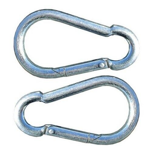 Gorilla Playsets 8mm Zinc Spring Loaded Opening Coated Spring Clips Set of 2 NEW