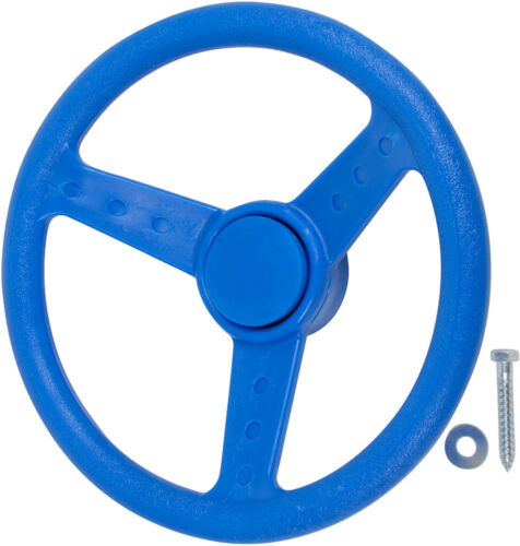 SWING SET STUFF DELUXE STEERING WHEEL BLUE playground accessory wooden fort 0002