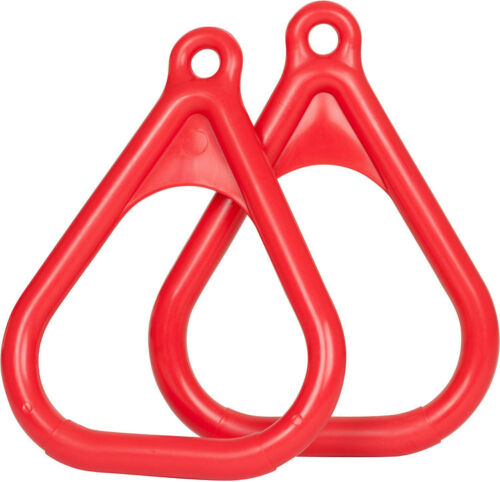 SWING SET STUFF PLASTIC TRAPEZE RINGS RED (PAIR) playground accessory wood 0005
