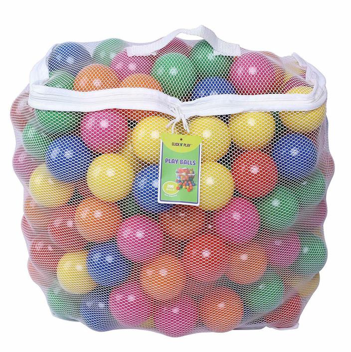 Click N' Play Pack of 200 Phthalate Free BPA Free Crush Proof Plastic Ball, Pit