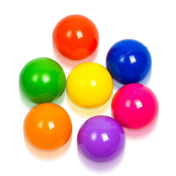 50 Pcs Plastic Kids Play Balls Non Toxic Phthalate & BPA Sharp Edges Ideal Toys