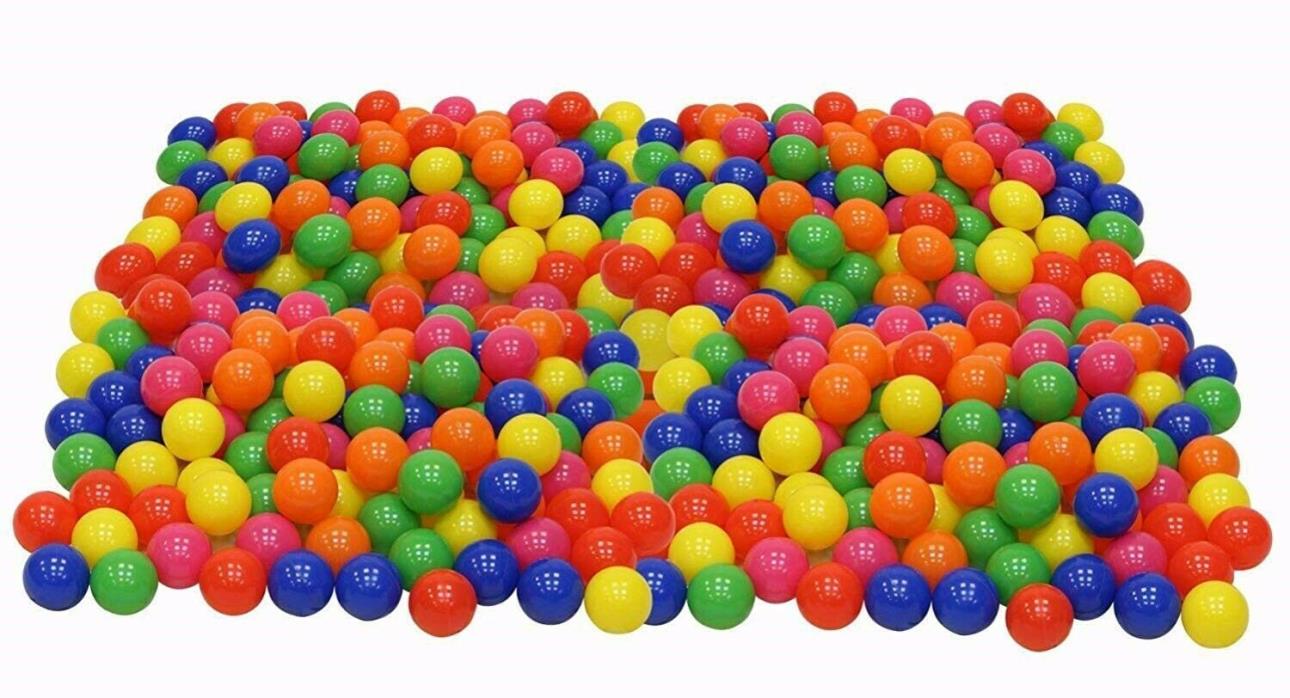 200 Bright Color, Crush Proof, Durable Ball Pit Balls. Reusable Bag.