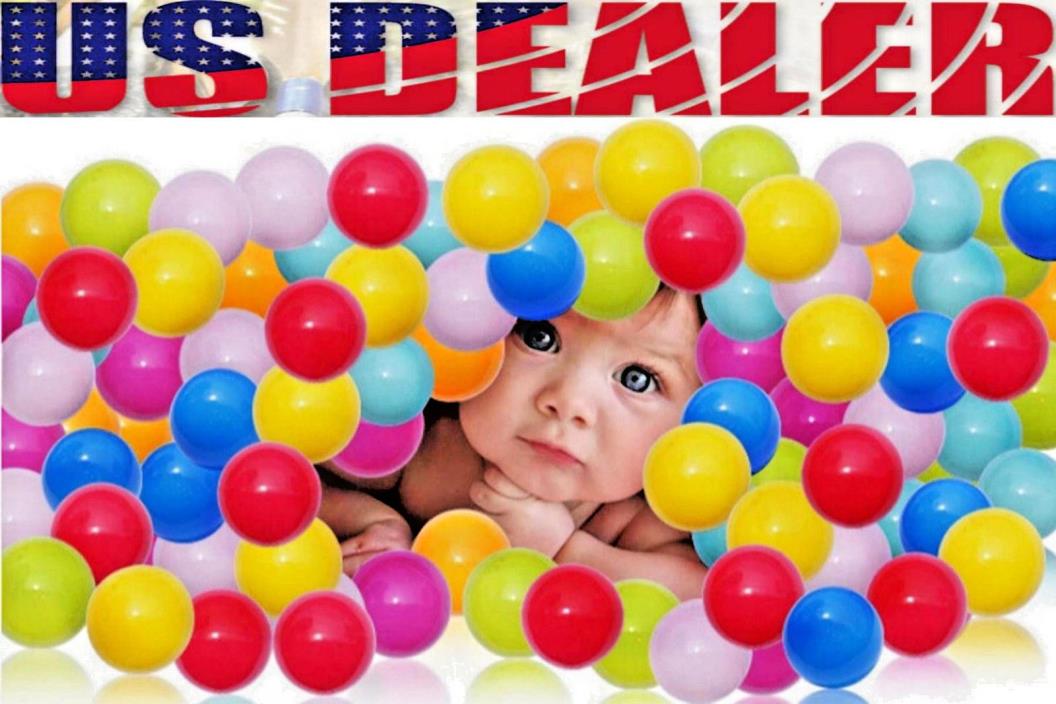 NICE! 244 Colorful Baby-Safe Kid Plastic Pool Playpen Bounce Pit Balls Fun Toys!