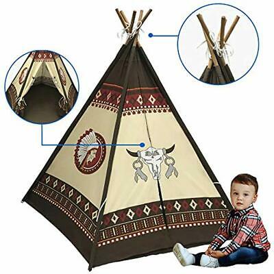 Easygoproducts Indoor 70 Tall Kids Classic Indian Play Tee Pee Tent With 5 W New