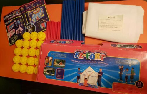 Toobeez EZ Fort Tent Playhouse Building System Construction Toy 54 pcs w/cover