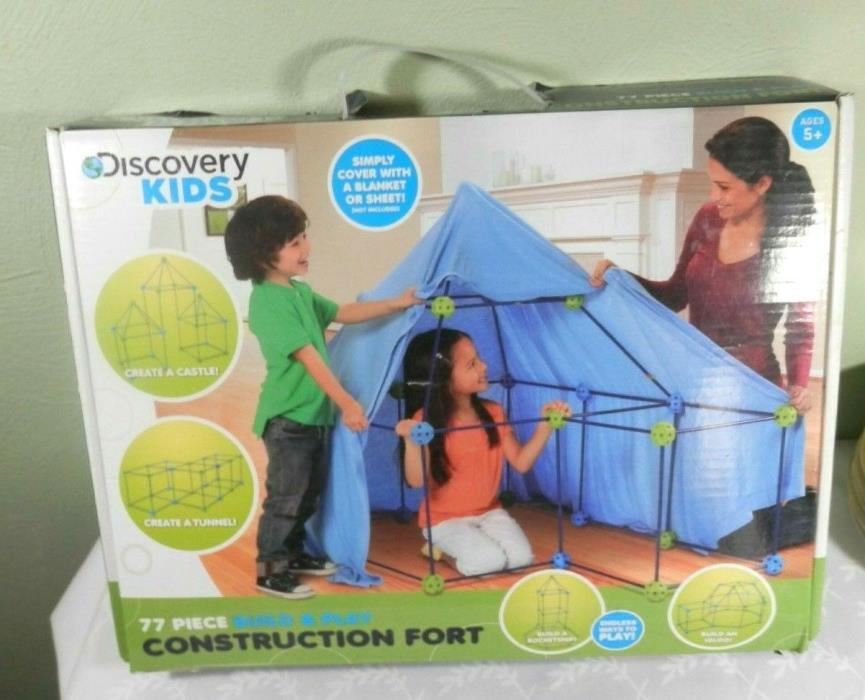 Discovery Kids 77 Piece Build & Play Construction Fort - COMPLETE SET