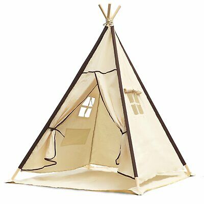 Lavievert Indian Canvas Teepee Children Playhouse Kids Play Tent for Indoor o...