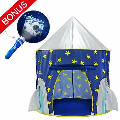 Yoobe Rocket Ship Play Tent - with BOUNS Space Torch Projector Indoor/Outdoor...