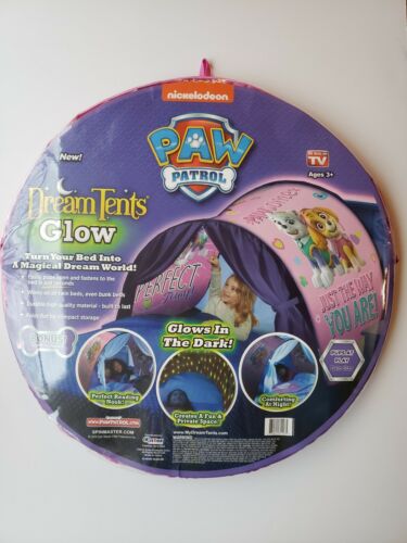 Nickelodeon PAW Patrol Dream Tents Glow Twin Size Pop Up Bed Tent NEW In Pink
