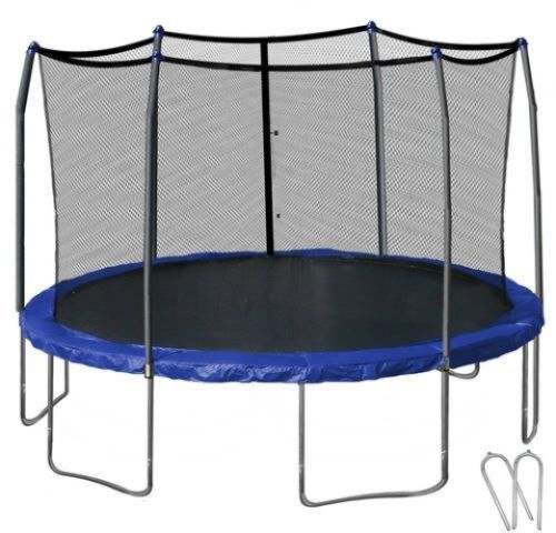 Skywalker Trampolines 14' Round Trampoline Enclosure w Wind Stakes Fun SAFE NEW