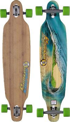 Sector 9 Blue Wave Lookout dropthrough Complete Longboard Skateboard, 9.6-Inch x