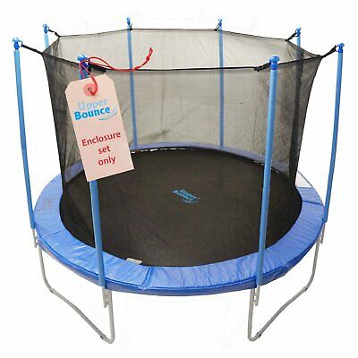 Trampoline Enclosure Set, to fit 12 FT. Round Frames, for 4 or 8 W-Shaped Legs -