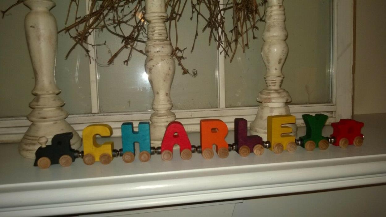 Maple Landmark NAME TRAINS Wooden Letter Train - Charley - 9 pieces