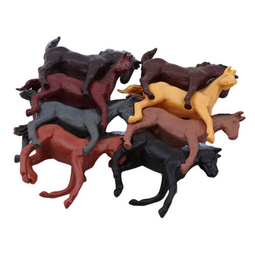 8Pcs Realistic Wild Animal Horses Model Figure Kids Toys Collectibles Gifts G