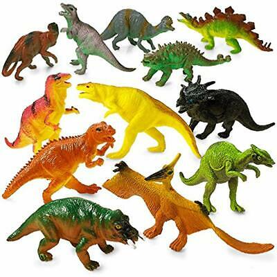 DINOSAUR TOYS Party Favors Figures - 12 Pack 5.5 Inches Safe Material, Assorted