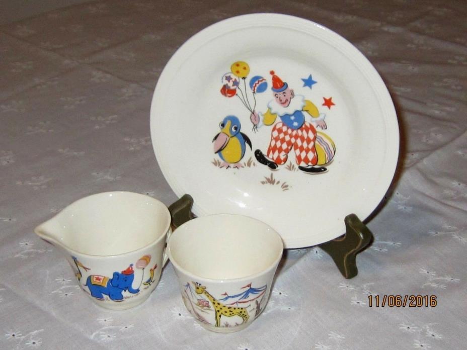 Collectable Circus Tea Set Pieces Edwin Knowles 1942 Reduced to $20.00 #42-10