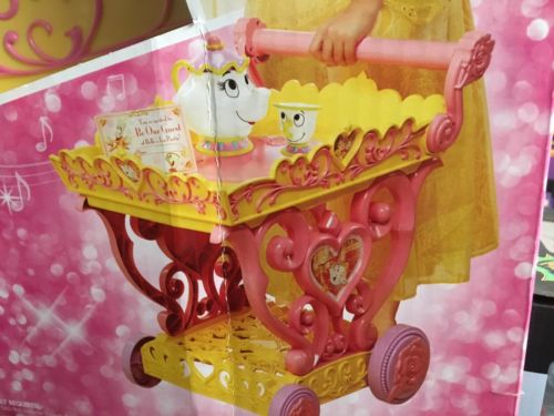 NEW Disney Princess Belle Musical Tea Party Cart ~Plays BE OUR GUEST~