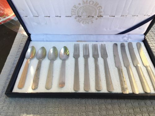 Rare Vintage Child's Silverware Set Toy Dinner Play Forks Spoons Knife