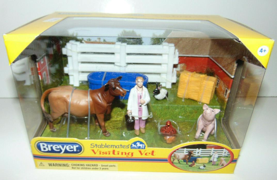 Breyer Stablemates Visiting Vet NIB Horse Veterinarian Fence Cow Pig BRAND NEW *