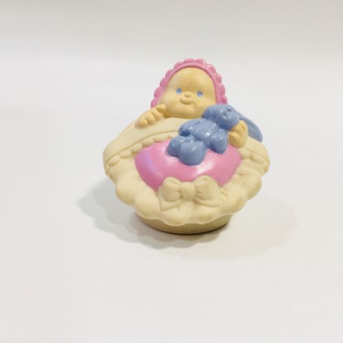 Fisher Price 1997 Baby Girl with Blue Bunny Rabbit For Happy Home