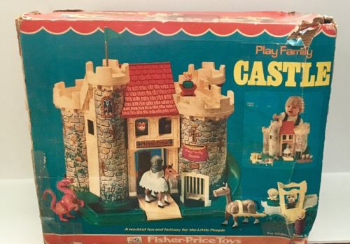 Vintage Fisher Price Little People Castle 993 In Original Box Near Complete