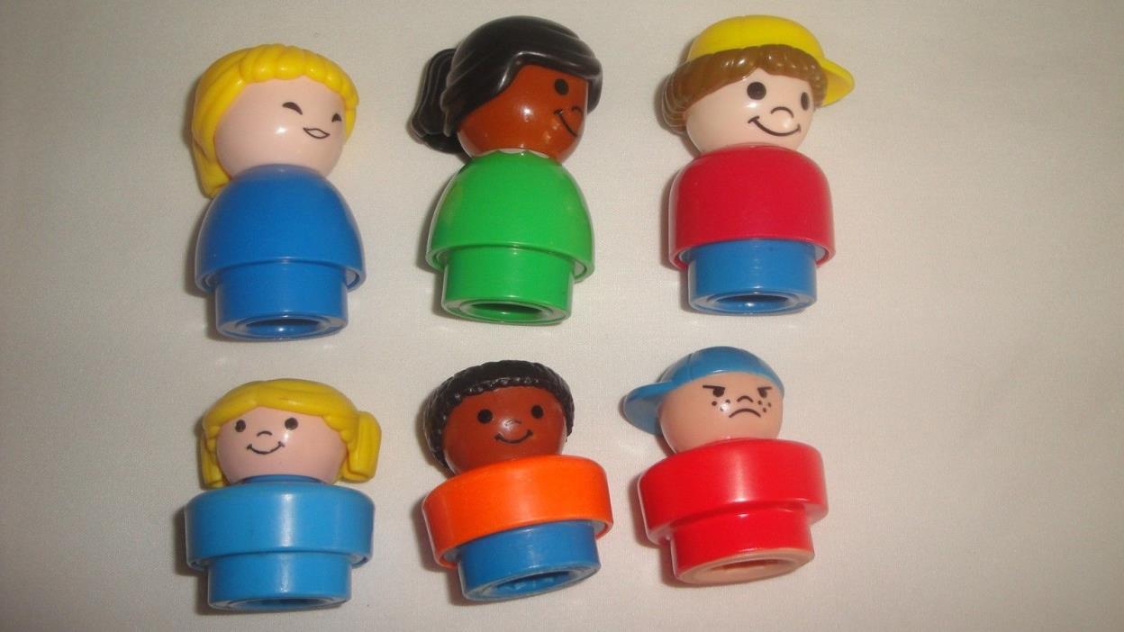 Vintage Fisher Price Chunky Little People Lot of 6