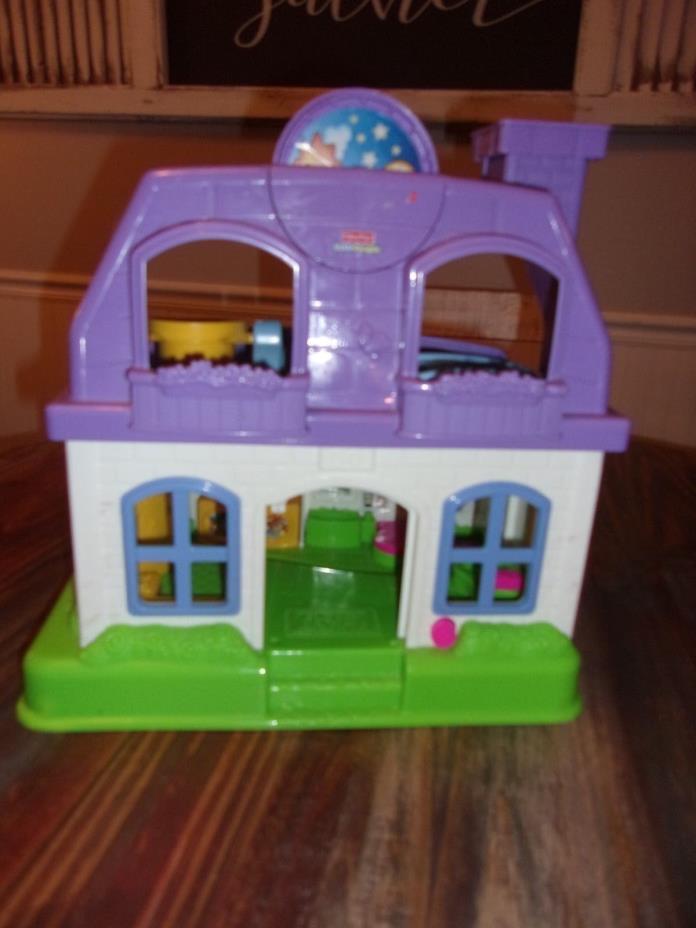 Fisher Price Little People Happy Sounds Home Doll House Purple Roof