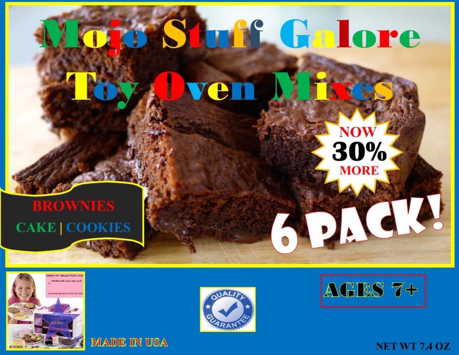 Mojo Easy Bake Oven Mixes 6 Pack Cookies, Brownies & CupCake Refills