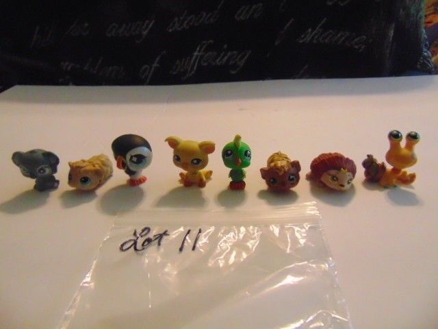 Lot of 8 Littlest Pet Shop Bird, Crab Hamster Toucan Koala Bear Pig Hedgehog