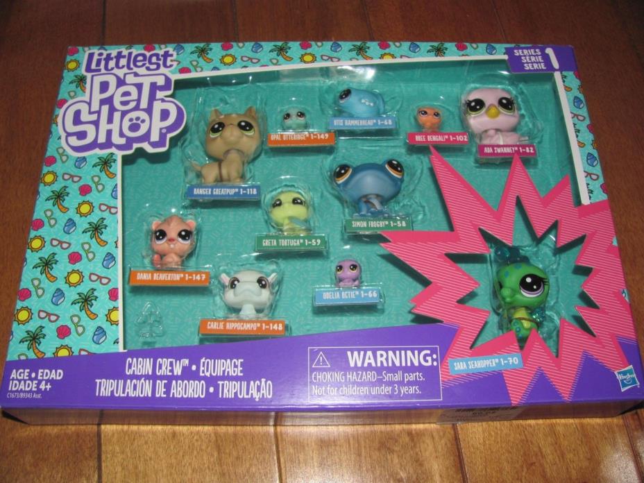 Littlest Pet Shop CABIN CREW 11 Pack Special Pet Sara Seahopper 1-70 NEW