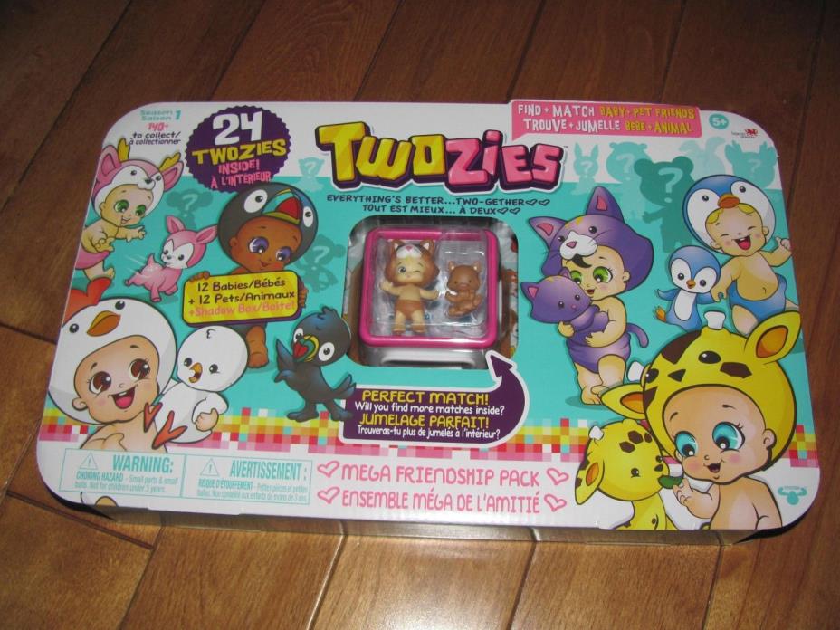 Twozies Mega Friendship Pack 12 Babies & 12 Pets Inside Total 24 Twozies NEW