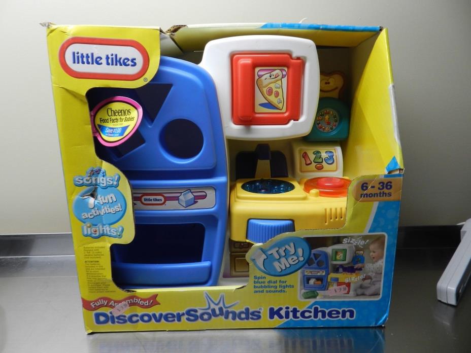 LITTLE TIKES DISCOVER SOUNDS KITCHEN Playset Toy Stove Sounds Shape Sorter Play