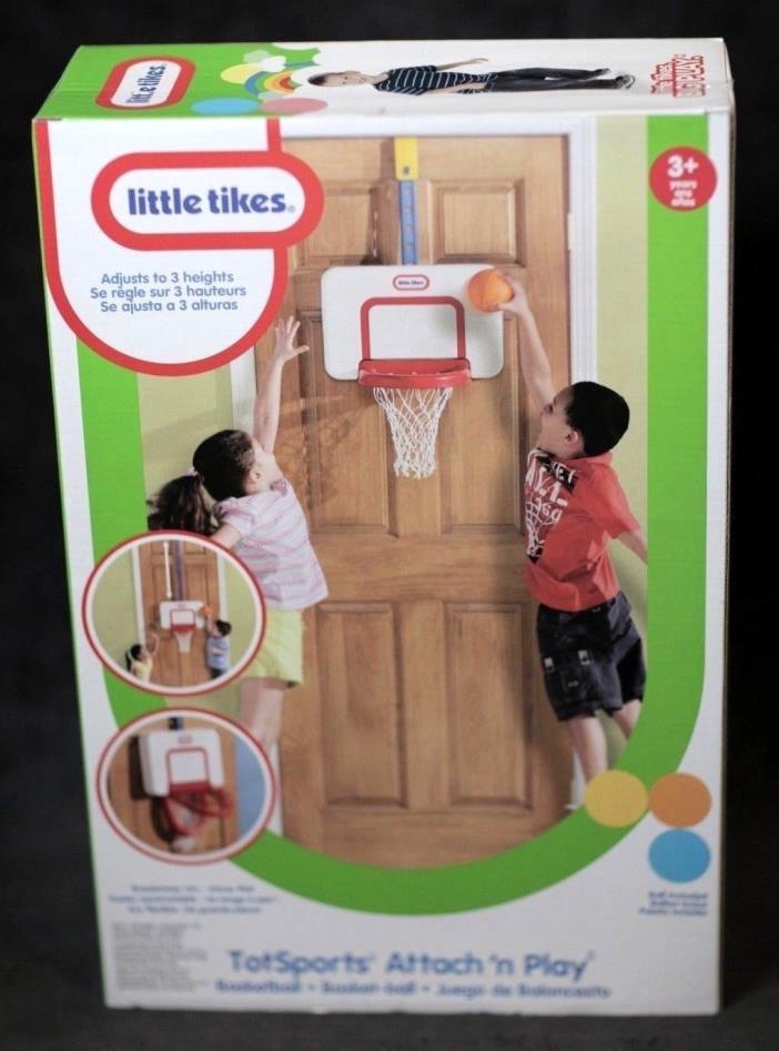 Little Tikes Totsports Attach N' Play Basketball Hoop 3 Heights Kids Toys Indoor