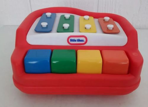 Little Tikes Vintage Red Tap-a-Tune Piano Bright Colors Classic Toy Works Great