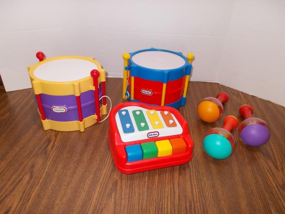 Little Tikes  Musical instrument Lot Maracas Drums & Piano