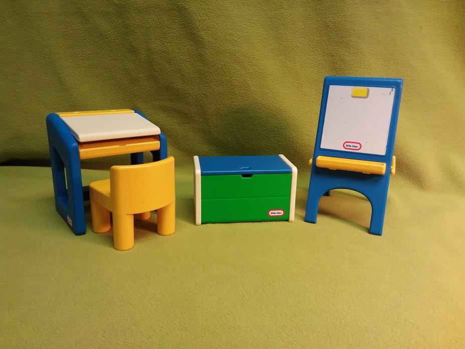 Little Tikes Place Dollhouse desk w/chair, easel and toy chest w/ lid