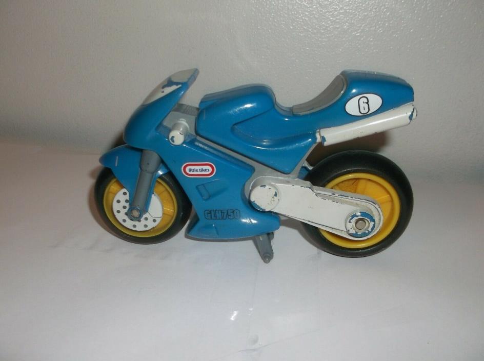 Little Tikes  Motorcycle Dirt Bike BLUE 6 Inches W/ Kick Stand