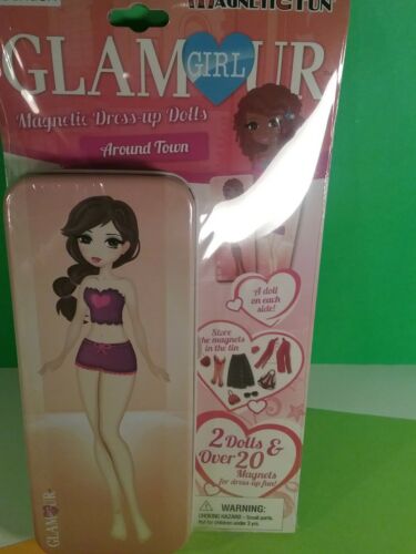 Glamour Girl, magnetic dress-up dolls, two dolls, 20+ magnets for dress up fun