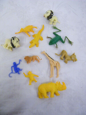 Vintage Multicolored Aquatic and Safari Animals-Variety of 11