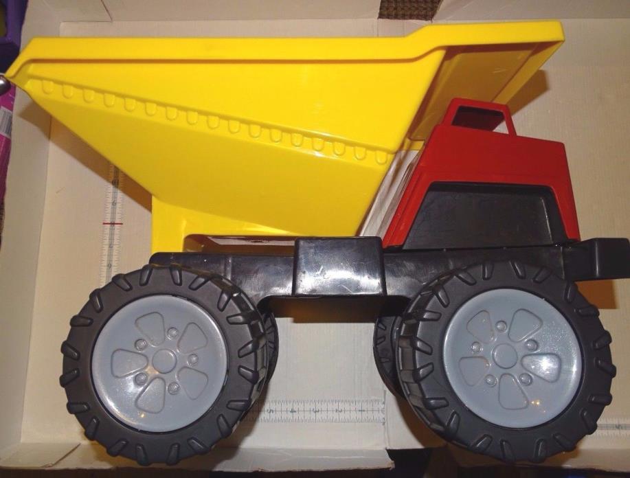 American Plastic Toys Dump Truck Red Yellow large