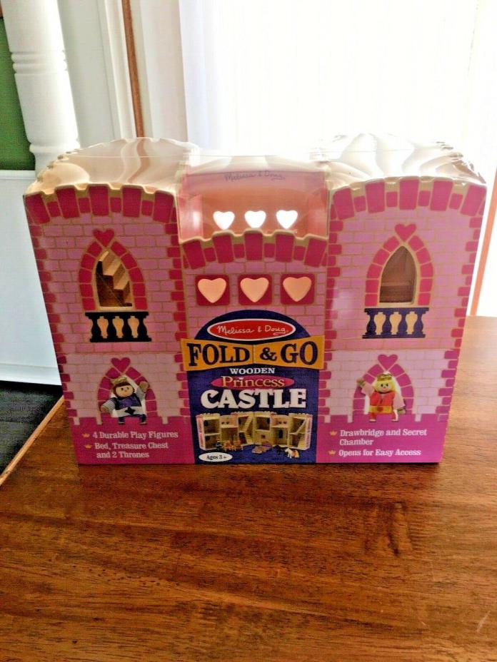New, Factory Sealed Melissa & Doug Fold &Go Wooden Princess Castle, Ages 3 +