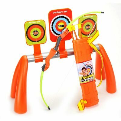 Archery Bow Arrow Costume Shoot Accessories Kids Child Boys Set 3 Targets Quiver