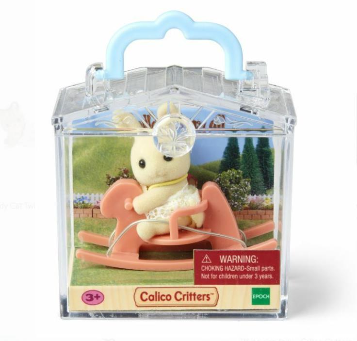 Calico Critters Baby Rabbit with Horse Bunny Mini NEW IN CASE CC1988